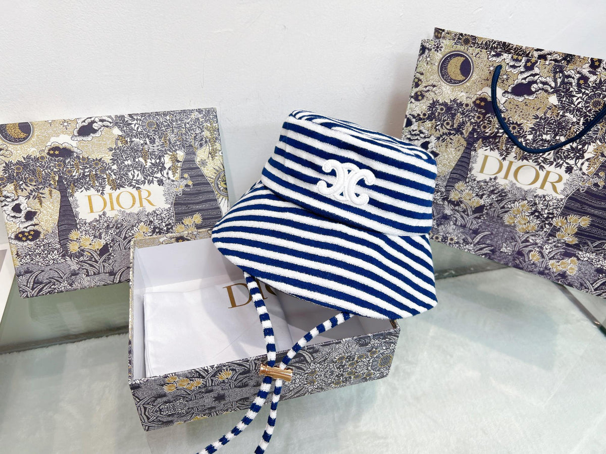 Celine Bucket Hat - Black / Blue